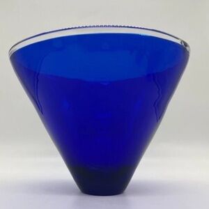 Vintage Blenko Millennium III Cobalt Blue Bowl Centerpiece Console 860/2000